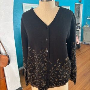 Beautiful black and gold cardigan..